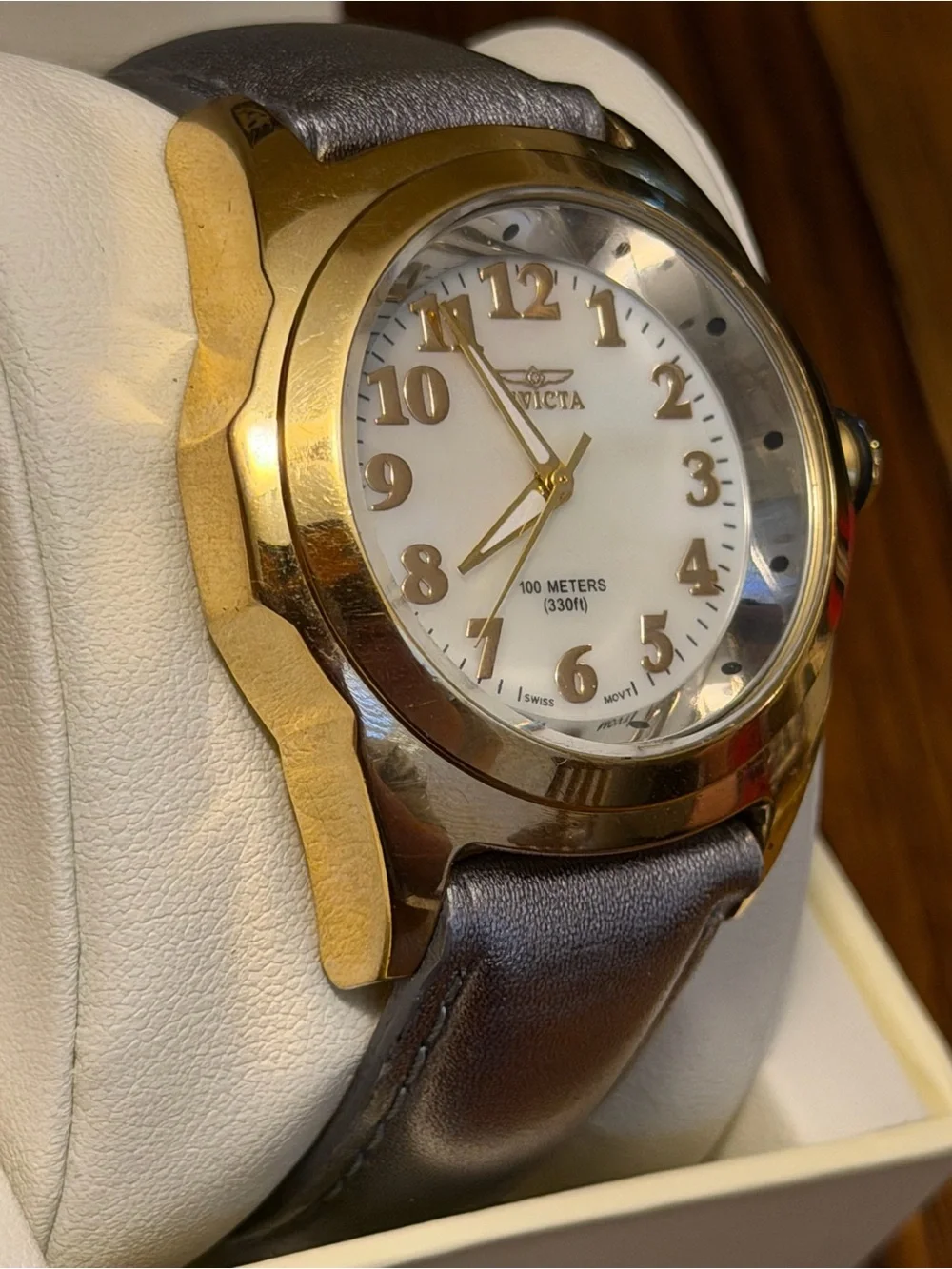Vintage Invicta Baby Lupah 5068 Women's Watch - Gold Case & Silver Strap